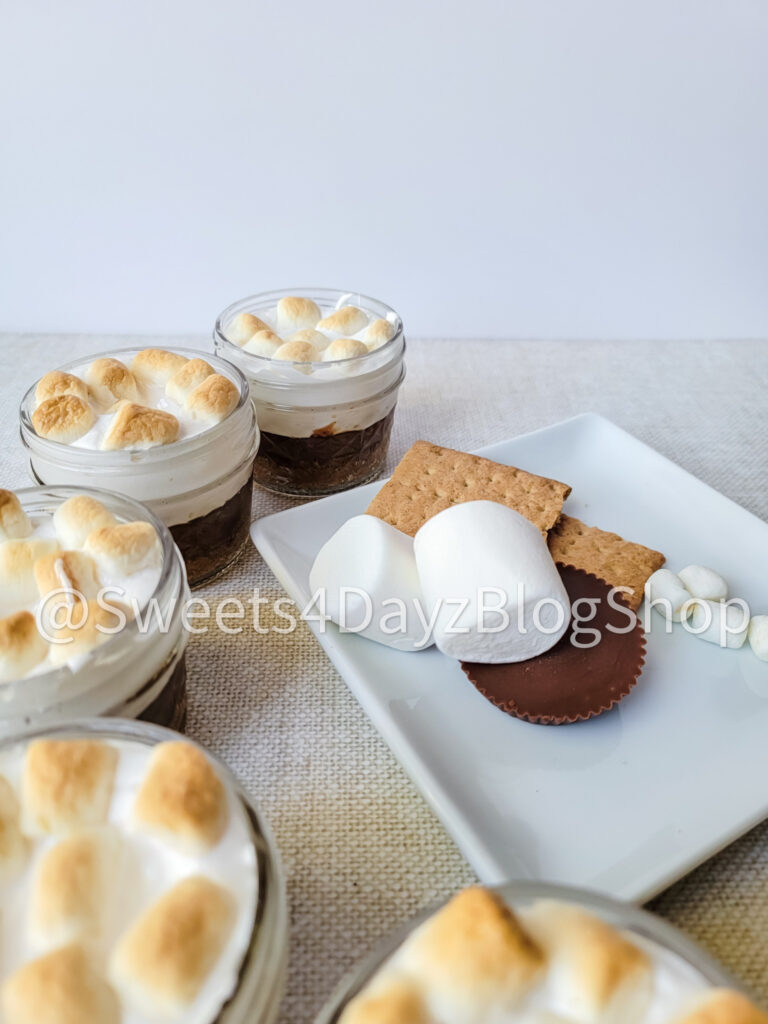 Peanut Butter S'mores Pie on Linen - Image 3