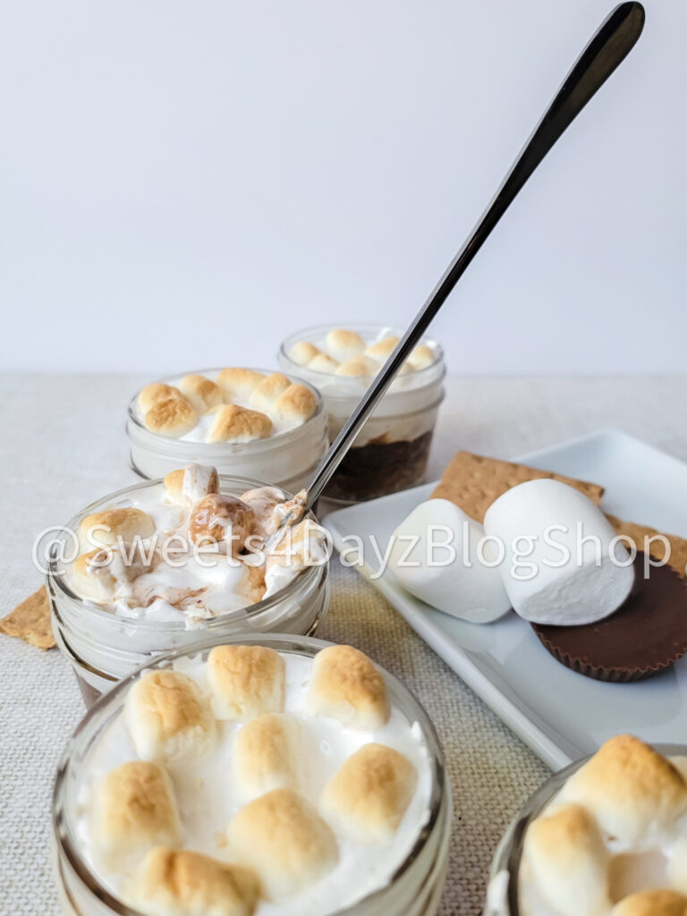 Peanut Butter S'mores Pie on Linen