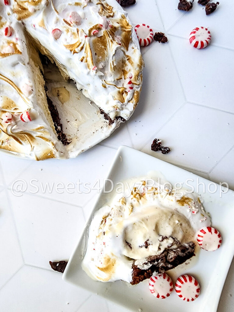 Peppermint Brownie Baked Alaska on Rhombus - Image 3