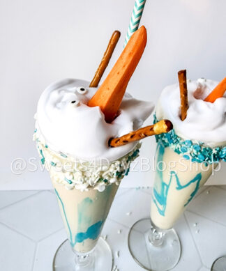 Melting Snowman Vanilla Milkshake on Rhombus
