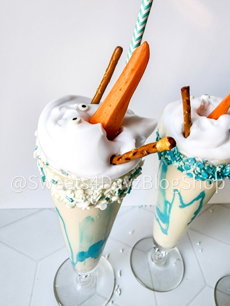 Melting Snowman Vanilla Milkshake on Rhombus
