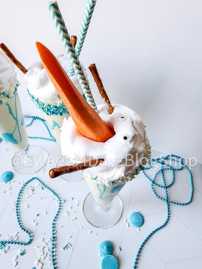 Melting Snowman Vanilla Milkshake on Rhombus - Image 4