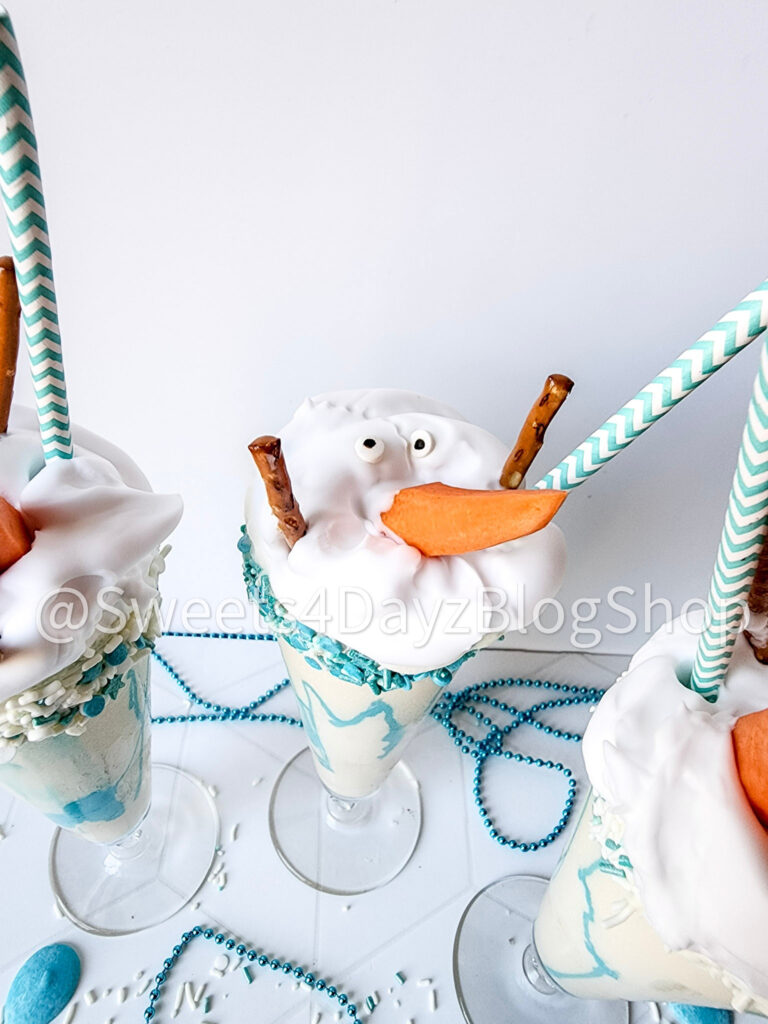 Melting Snowman Vanilla Milkshake on Rhombus - Image 7