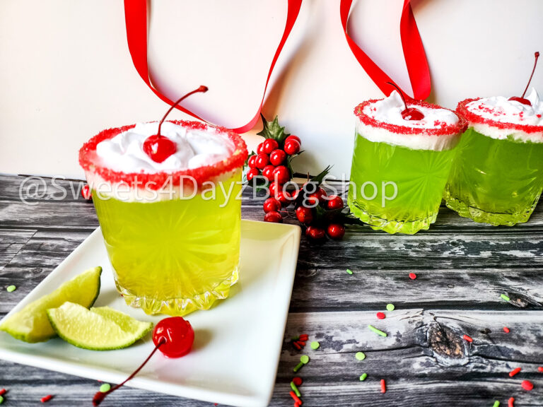 Grinch Cocktail/Punch on Grey Wood - Image 2