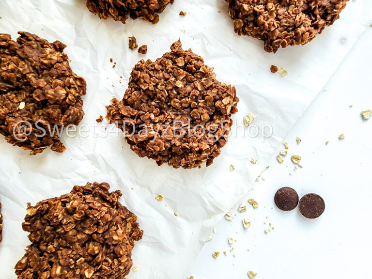 No Bake Peanut Butter Chocolate Cookies on White - Image 4