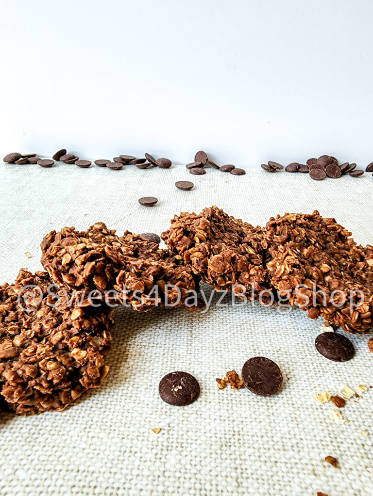 No Bake Peanut Butter Chocolate Cookies on Linen - Image 7