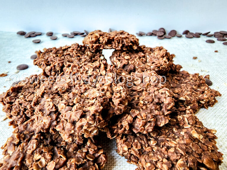 No Bake Peanut Butter Chocolate Cookies on Linen - Image 5
