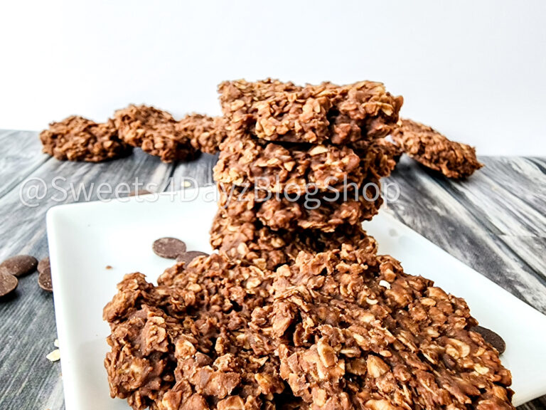 No Bake Peanut Butter Chocolate Cookies on Grey Wood - Image 3