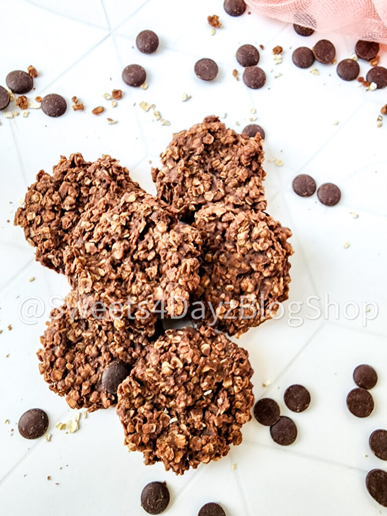 No Bake Peanut Butter Chocolate Cookies on Rhombus - Image 5