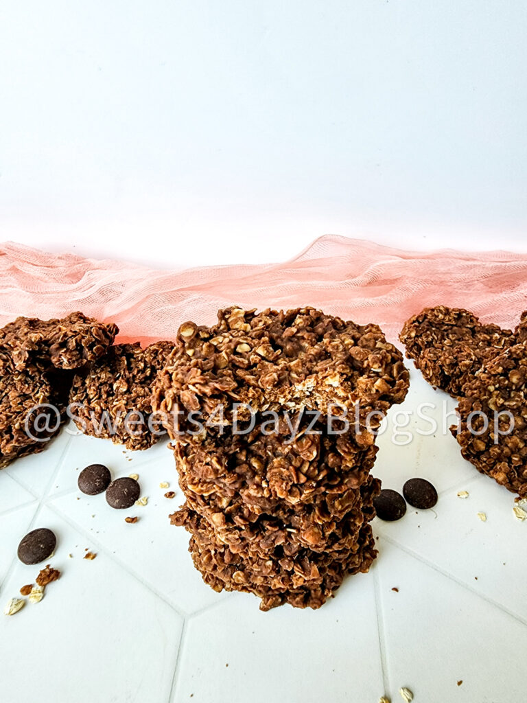 No Bake Peanut Butter Chocolate Cookies on Rhombus - Image 6