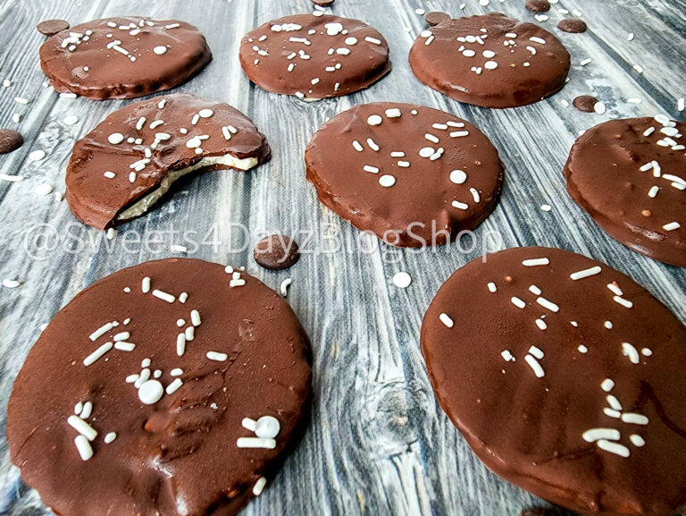 Homemade Peppermint Patties on Grey Wood - Image 4