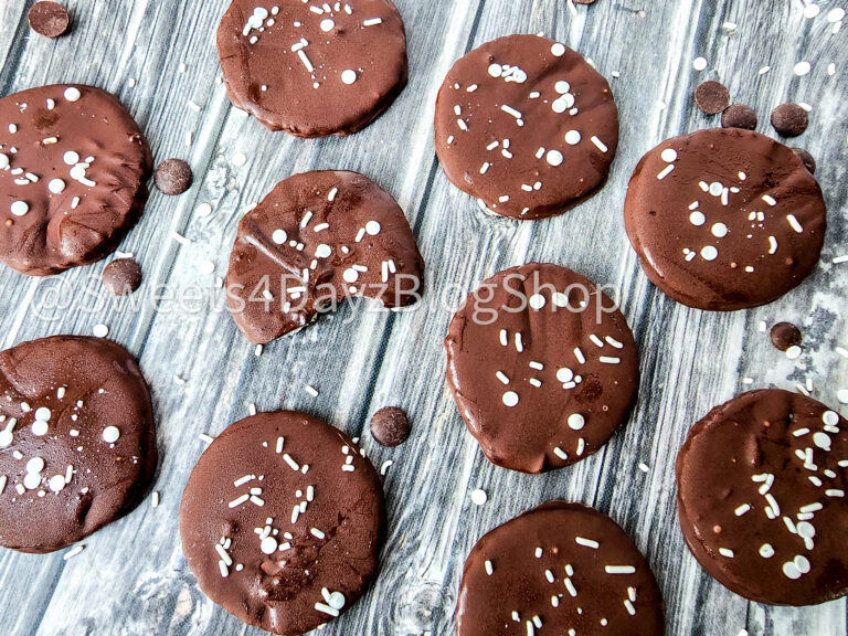 Homemade Peppermint Patties on Grey Wood - Image 6