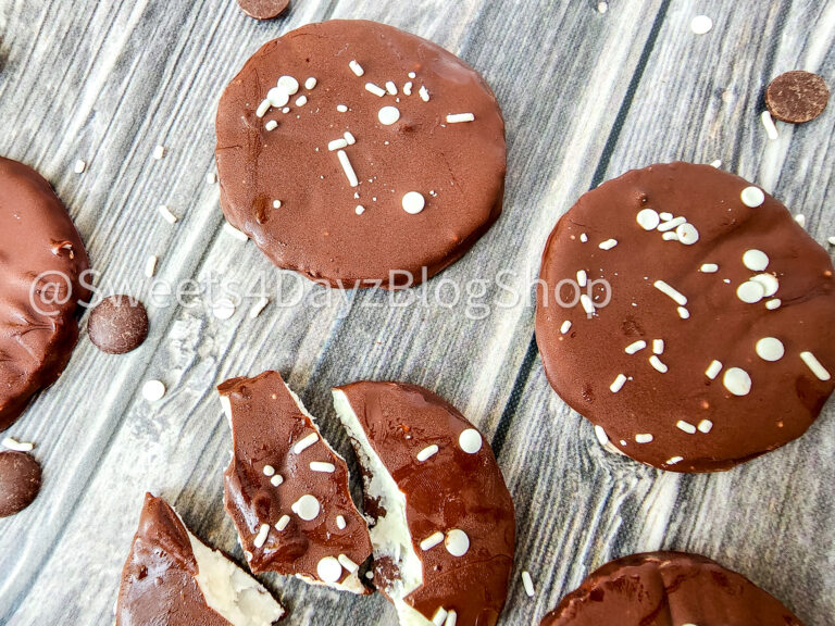 Homemade Peppermint Patties on Grey Wood - Image 5