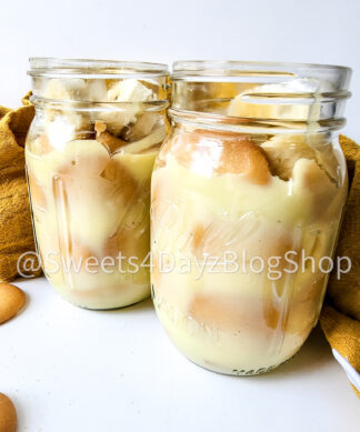 Banana Pudding Jars on White