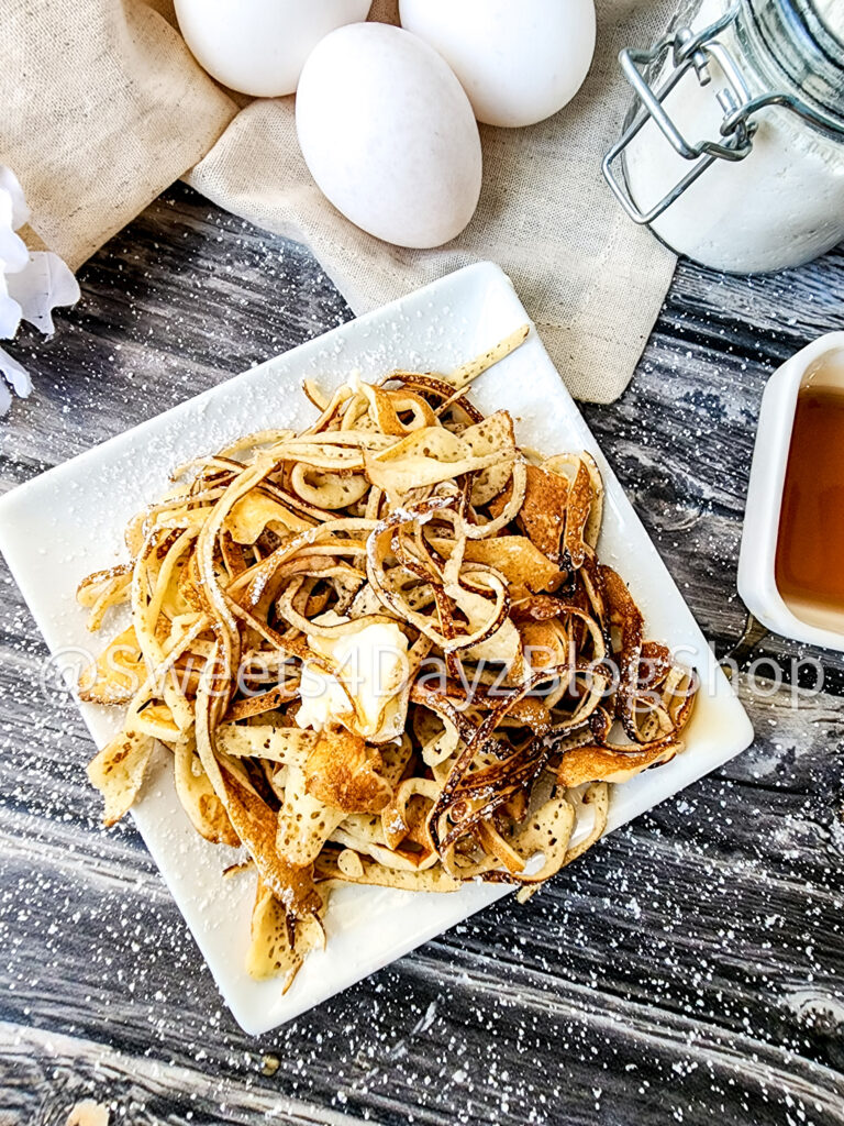 Pancake Spaghetti on Grey Wood - Image 7