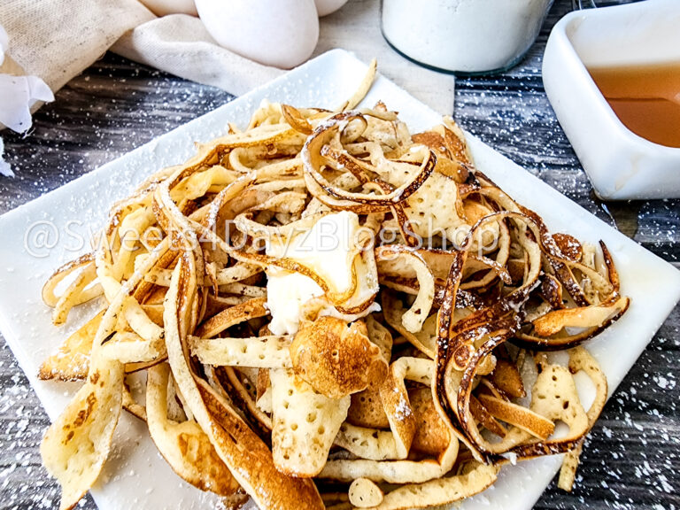 Pancake Spaghetti on Grey Wood - Image 5