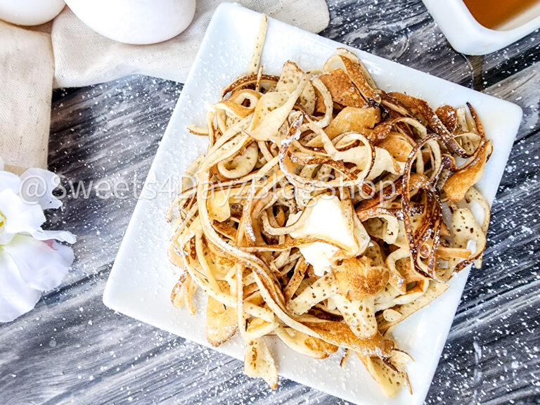 Pancake Spaghetti on Grey Wood - Image 3