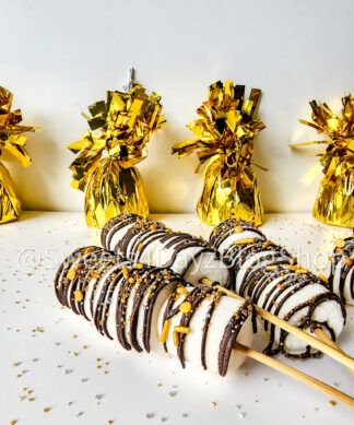 New Year's Marshmallow Pops on White