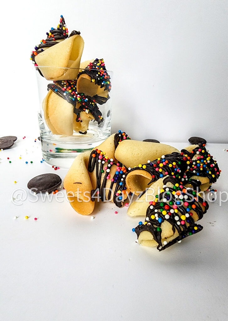 Homemade Fortune Cookies on White