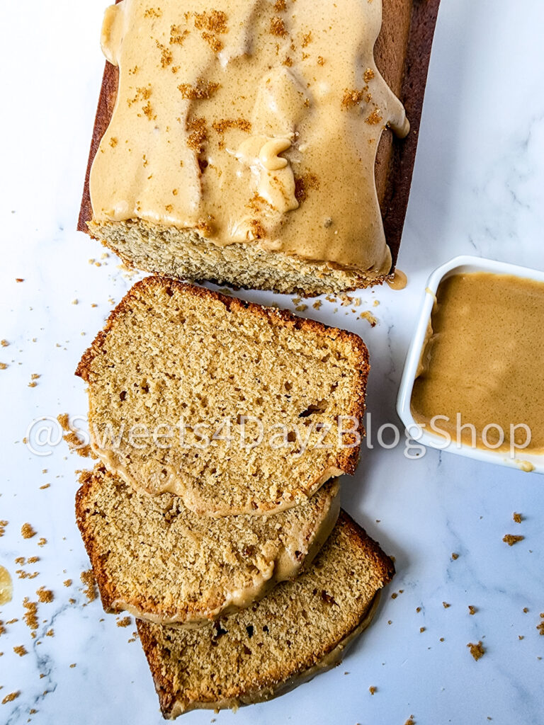 Brown Butter Old Fashioned Pound Cake on Marble - Image 2