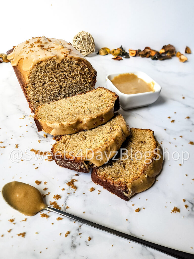 Brown Butter Old Fashioned Pound Cake on Marble - Image 3