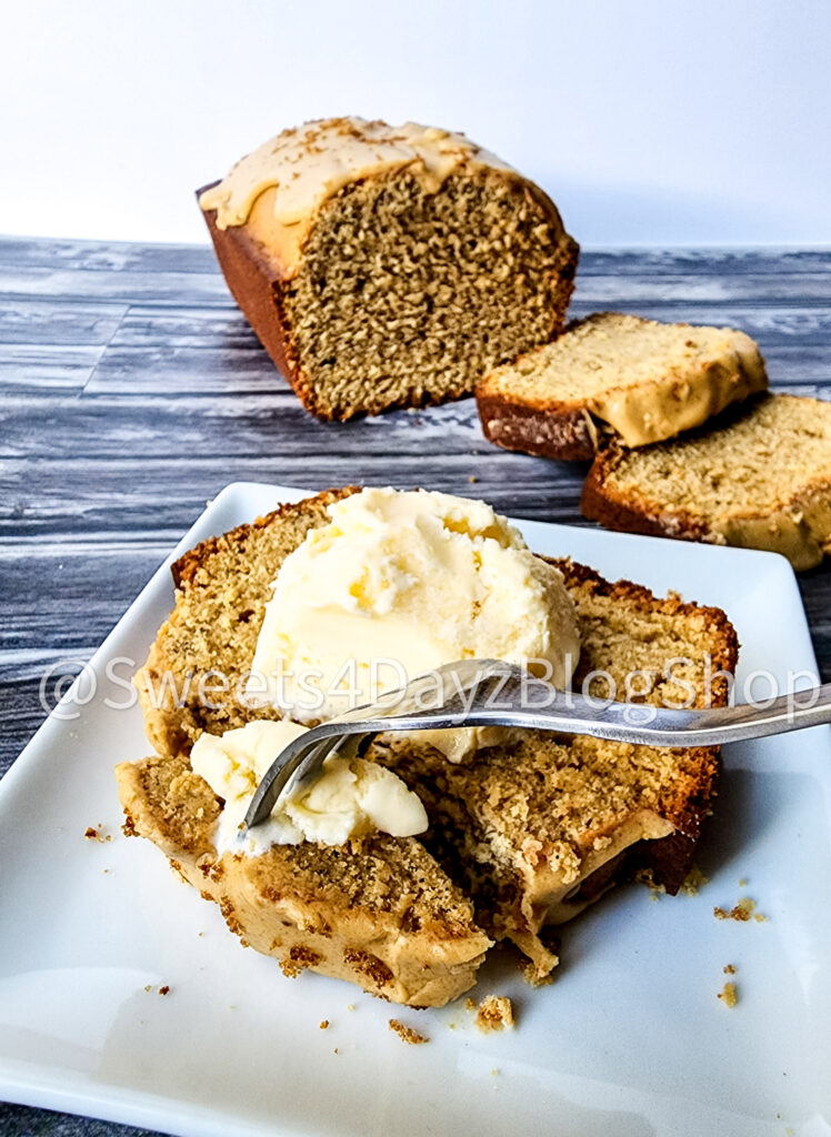 Brown Butter Old Fashioned Pound Cake on Grey Wood - Image 6