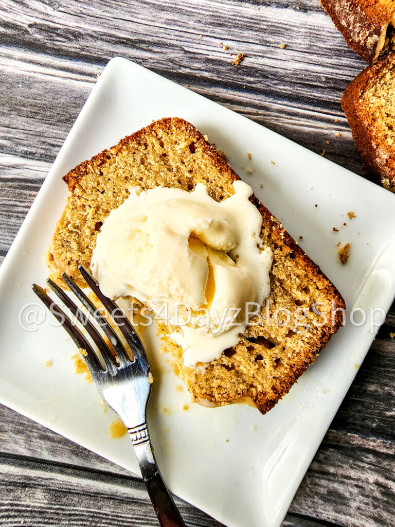 Brown Butter Old Fashioned Pound Cake on Grey Wood - Image 8