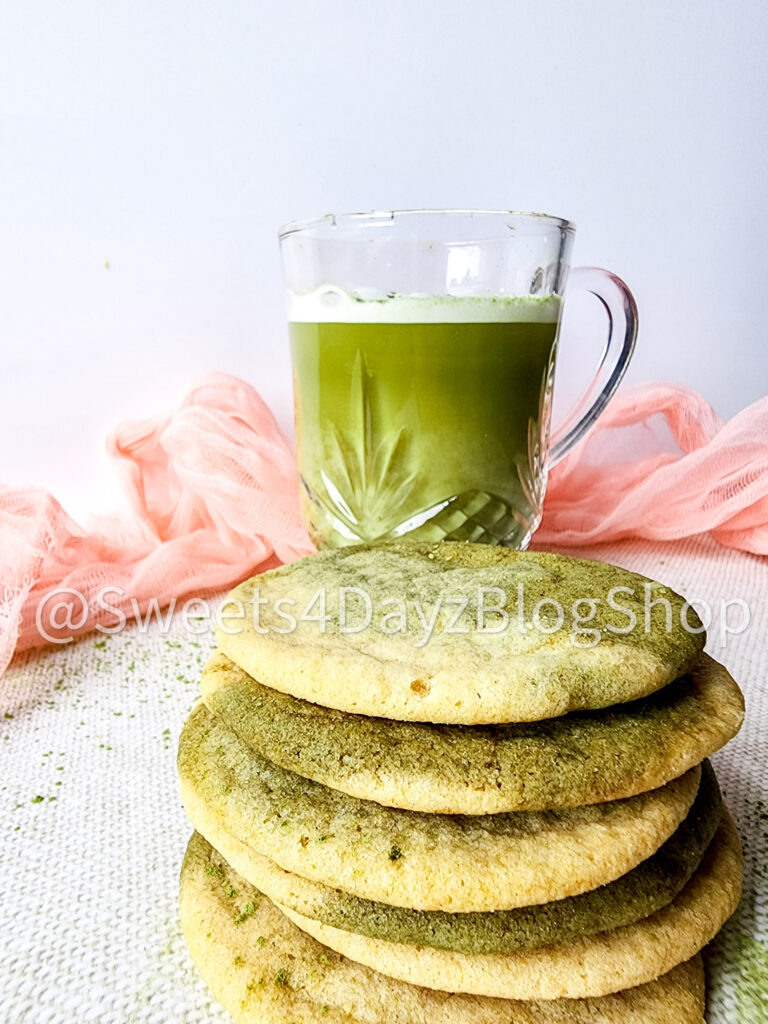 Matcha Latte Cookies on Linen - Image 5