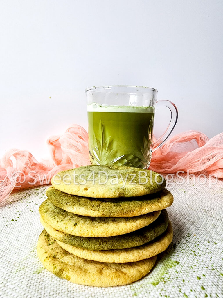 Matcha Latte Cookies on Linen - Image 6