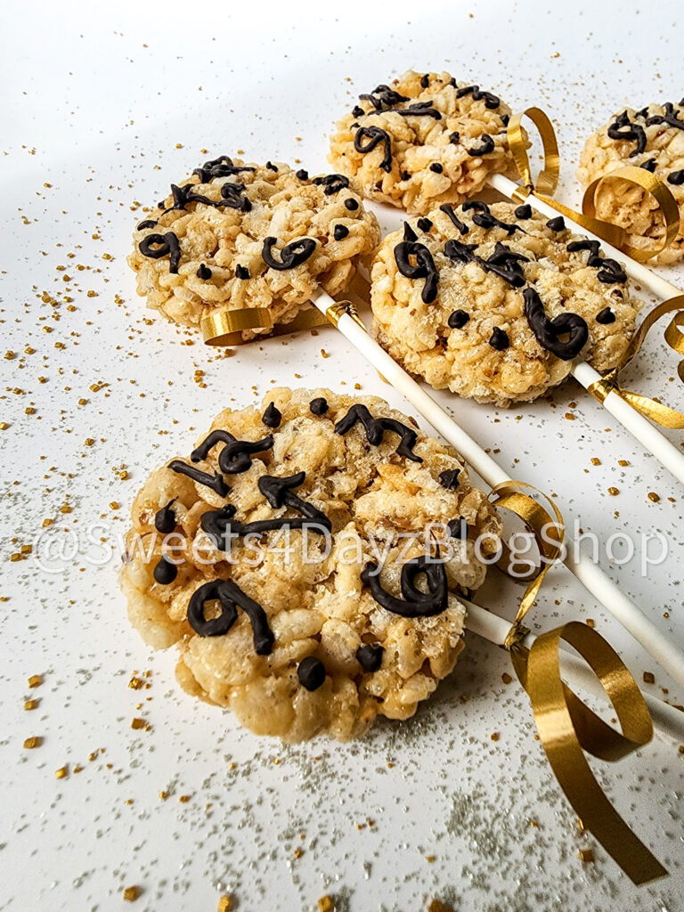 NYE Clock Rice Krispy Treats on White - Image 3
