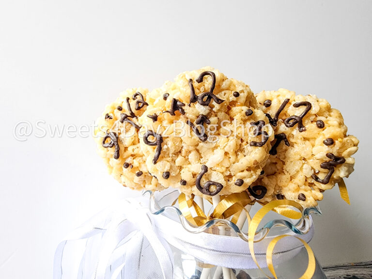 NYE Clock Rice Krispy Treats on Grey Wood - Image 5