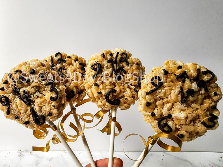 NYE Clock Rice Krispy Treats on Marble - Image 6