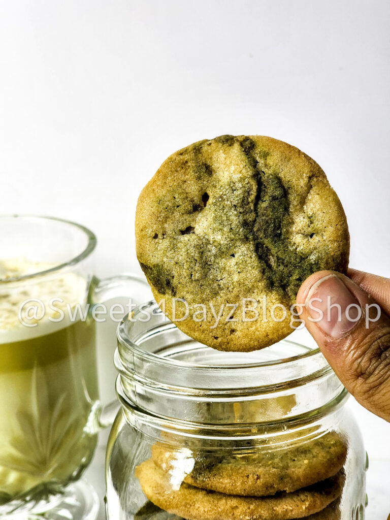 Matcha Latte Cookies on Marble