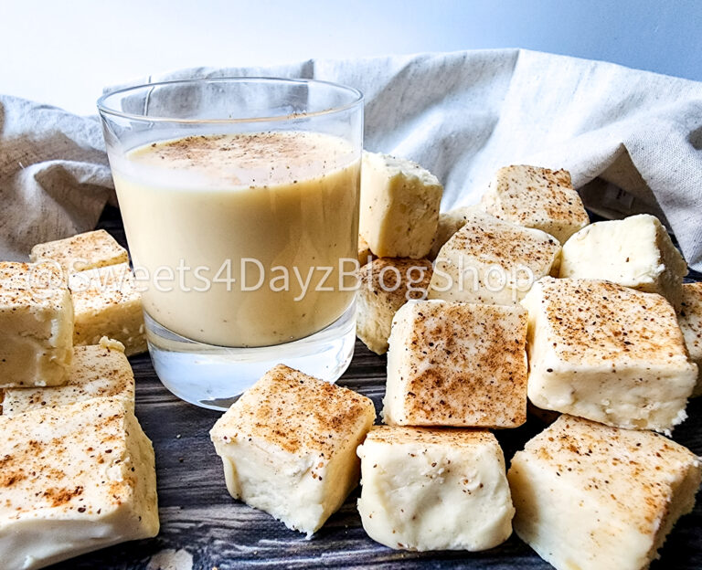 Eggnog Fudge on Grey Wood - Image 2