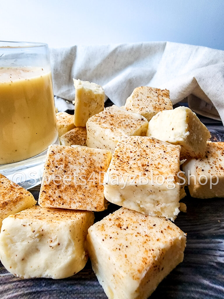 Eggnog Fudge on Grey Wood - Image 3