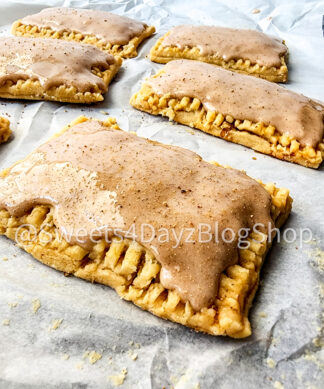 Homemade Vegan Brown Sugar Pop Tarts on Grey Wood