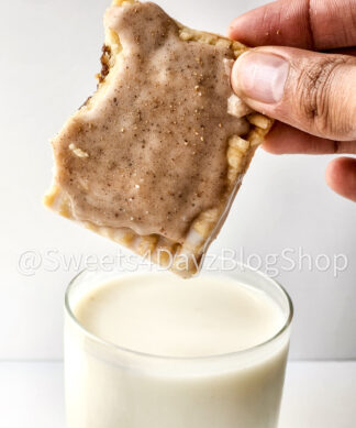 Homemade Vegan Brown Sugar Poptarts on White