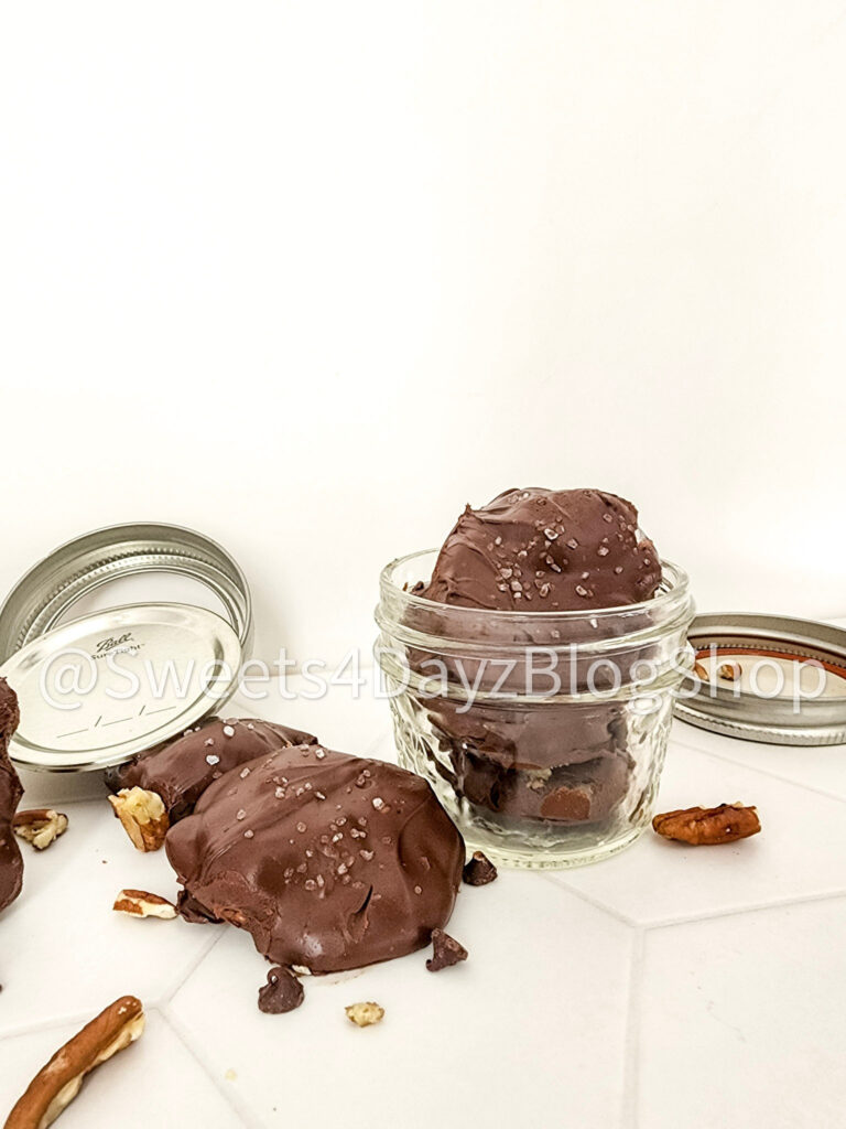 Homemade Pecan Turtles on Rhombus - Image 3