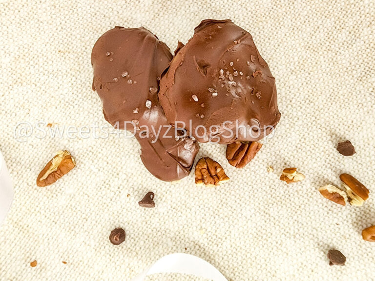 Homemade Pecan Turtles on Linen - Image 4