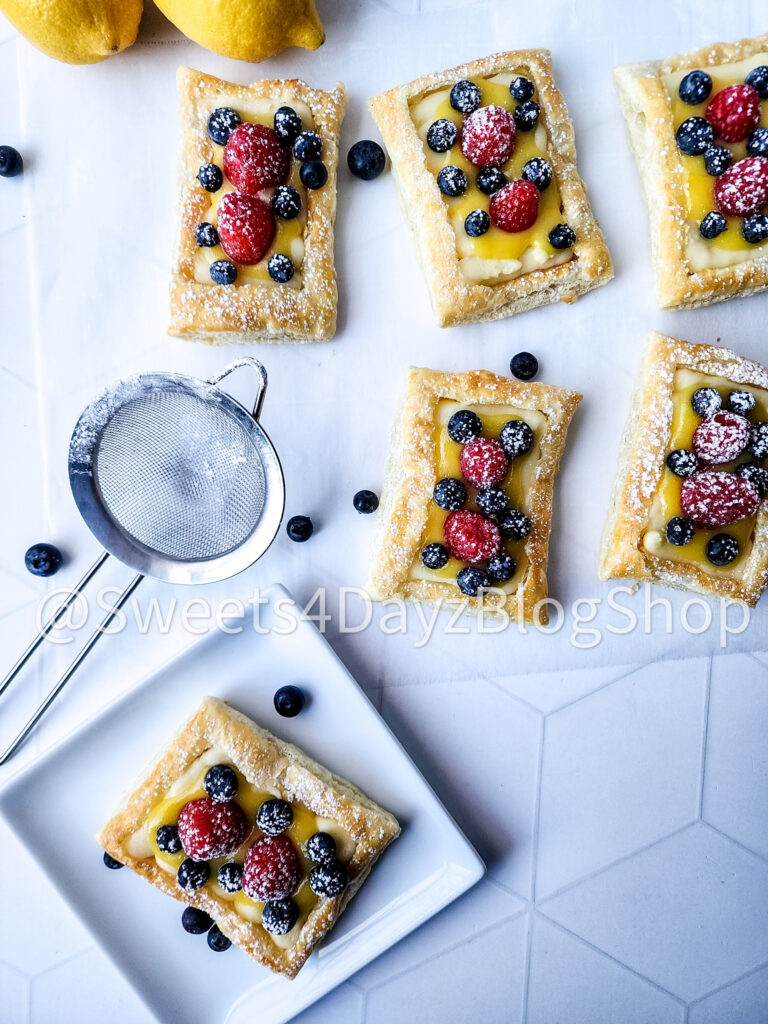Handheld Puff Pastries on Rhombus