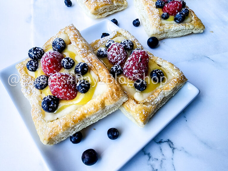 Handheld Puff Pastries on Marble - Image 3