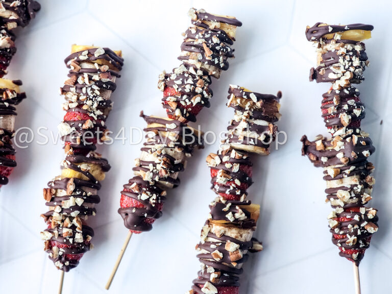 Vegan Fruit Dessert Skewers on Rhombus - Image 2