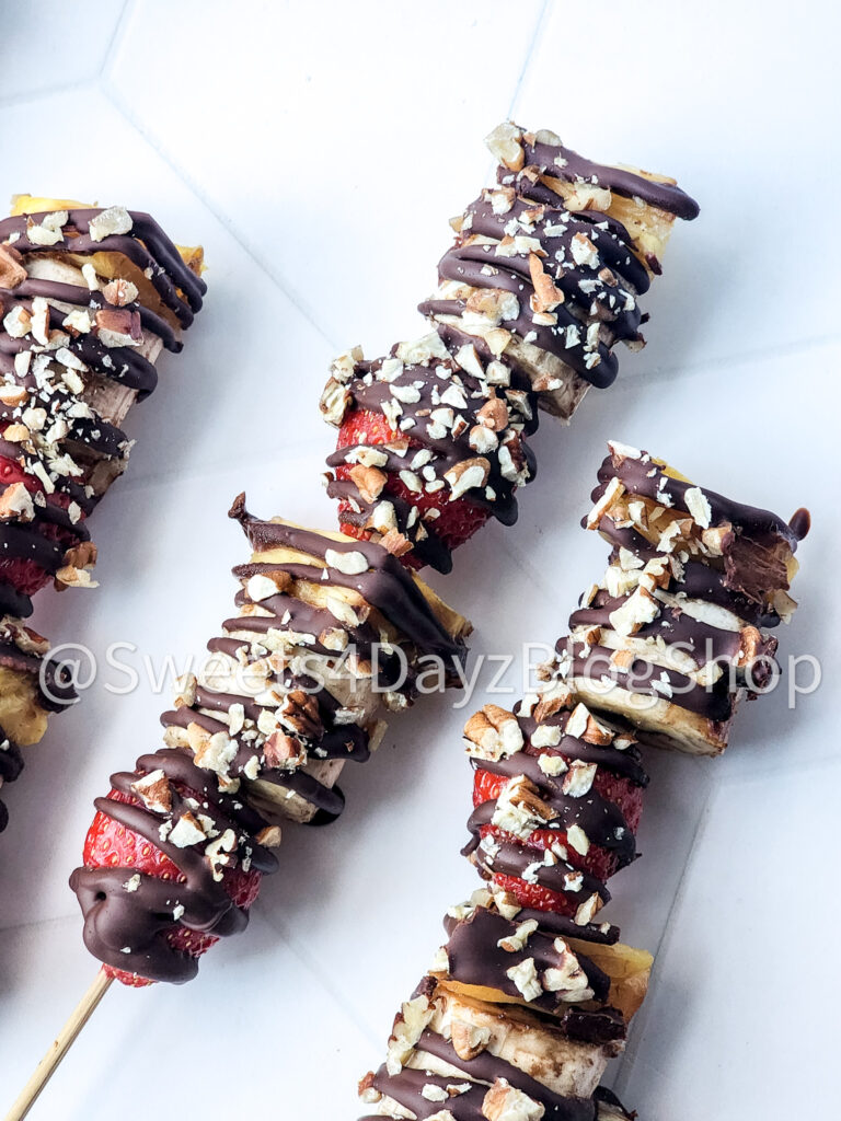 Vegan Fruit Dessert Skewers on Rhombus - Image 3