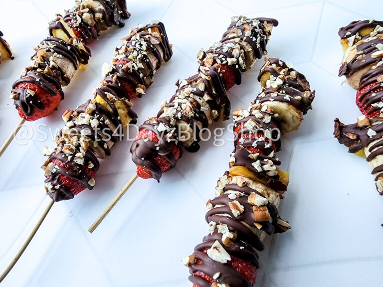 Vegan Fruit Dessert Skewers on Rhombus - Image 4