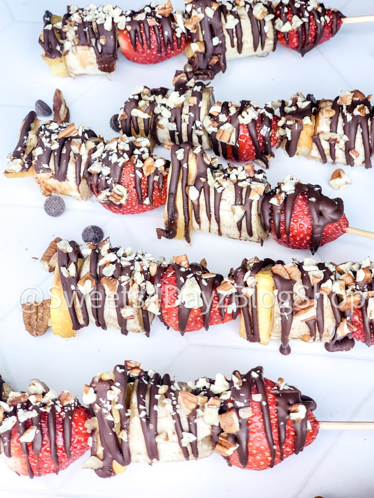 Vegan Fruit Dessert Skewers on Rhombus - Image 7