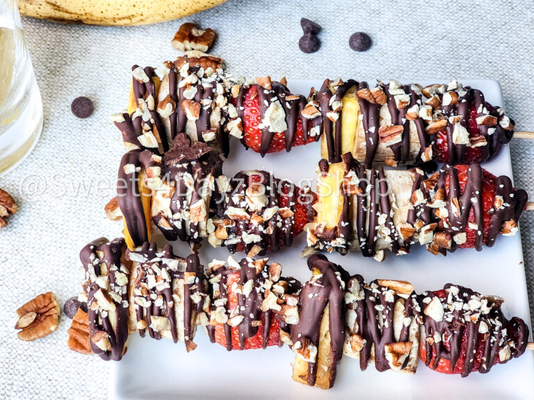 Vegan Fruit Dessert Skewers on Linen - Image 3