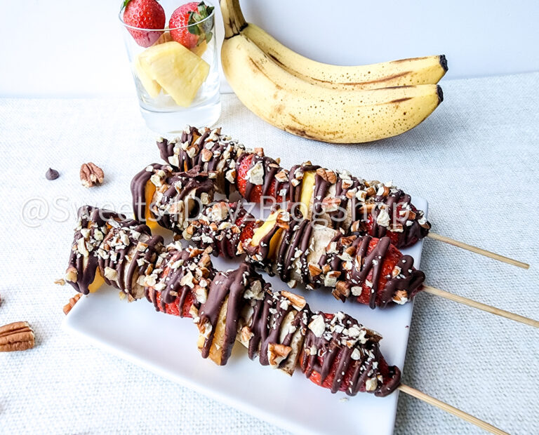 Vegan Fruit Dessert Skewers on Linen - Image 5