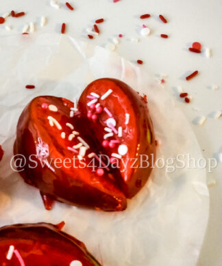 Valentine's Day Candied Hearts on White