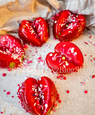 Valentine's Day Candied Hearts on Linen
