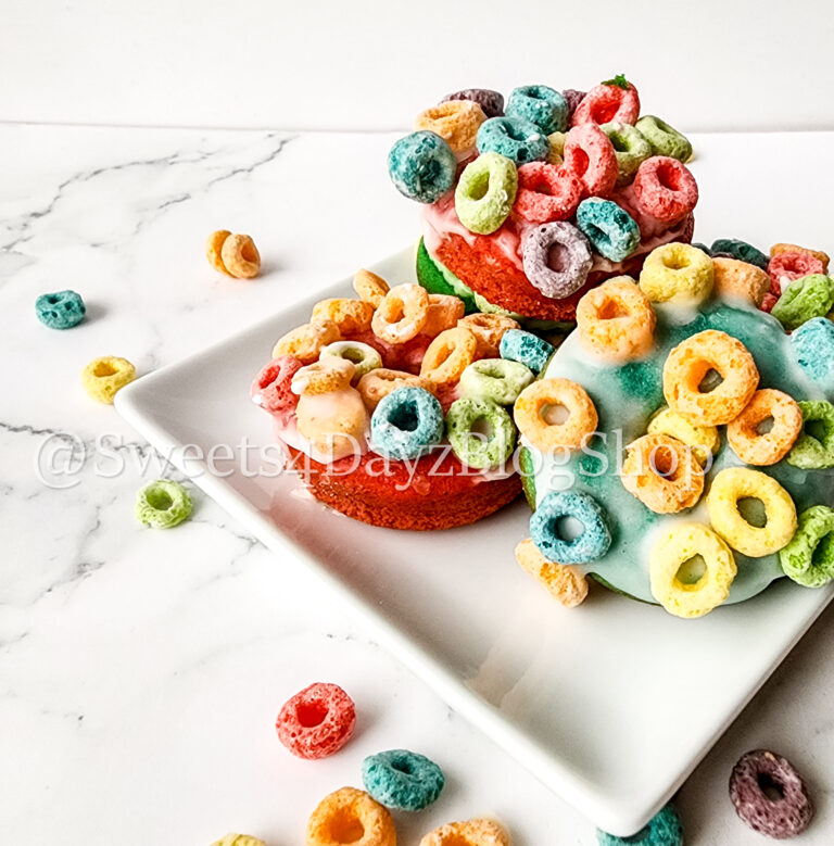 Fruit Loop Donuts on Marble - Image 4